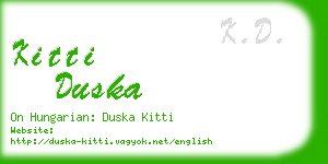 kitti duska business card